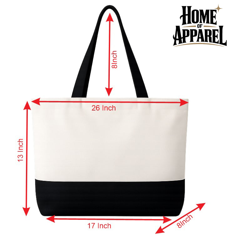 Extra Large 26x13 customizable Canvas Tote Bag– Spacious & Durable Everyday Carry Bag