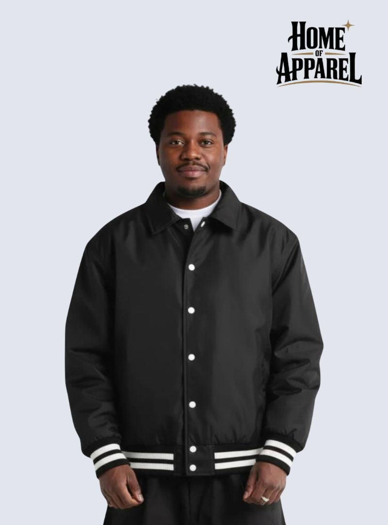 Shaka Wear Collared Varsity Jacket
