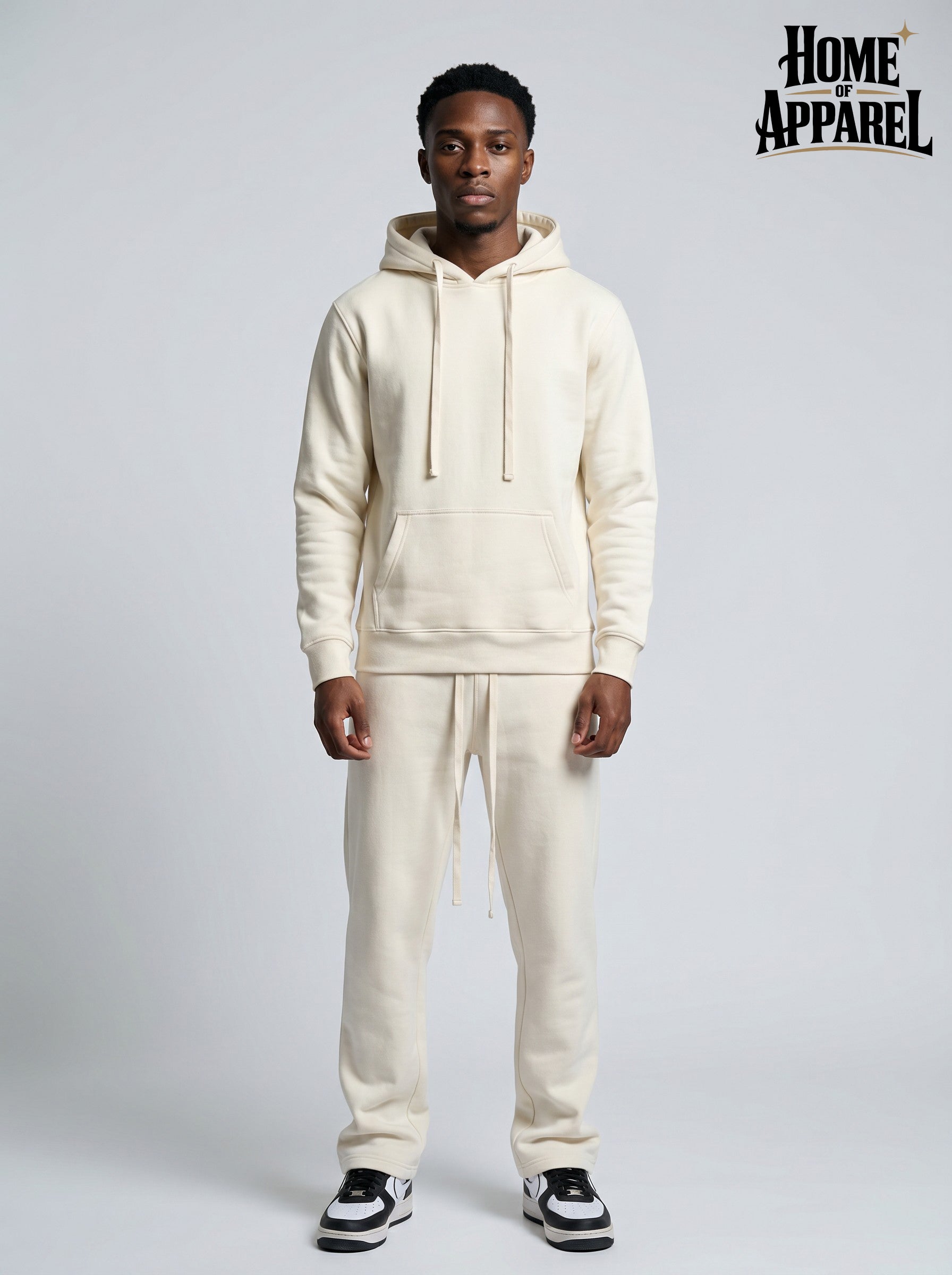 Off-White/Cream Heavy Weight Cotton Fleece SweatSuit