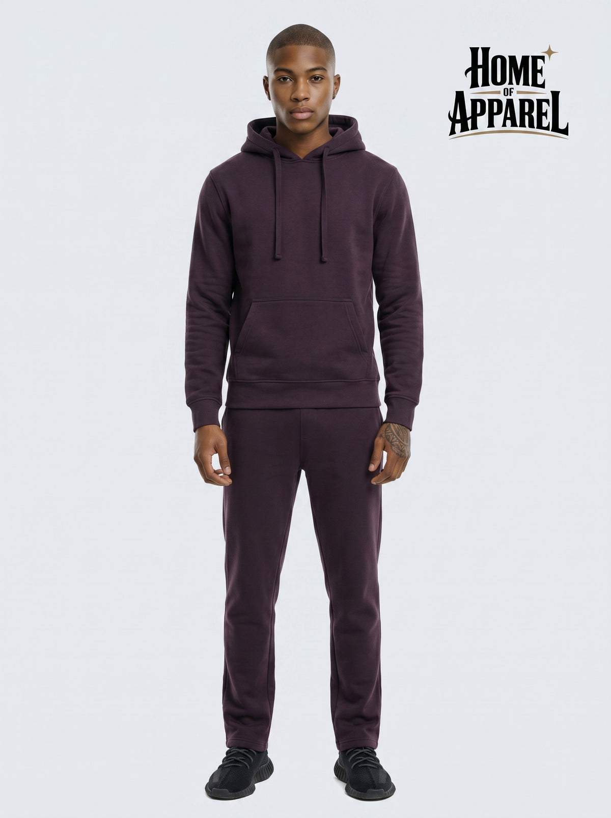 Dark Brown Heavy Weight Cotton Fleece Sweatsuit