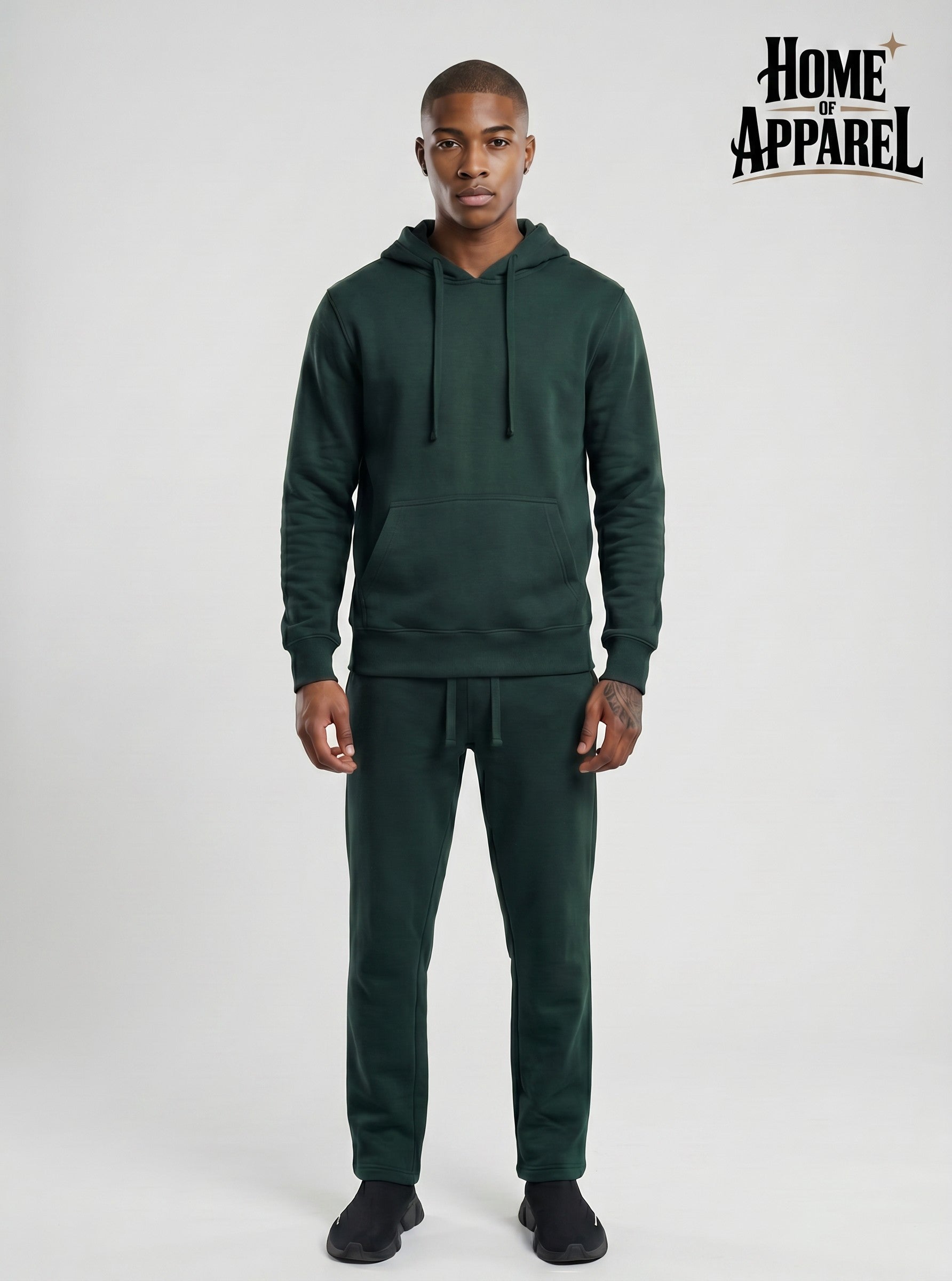 Green Heavy Weight Cotton Fleece SweatSuit