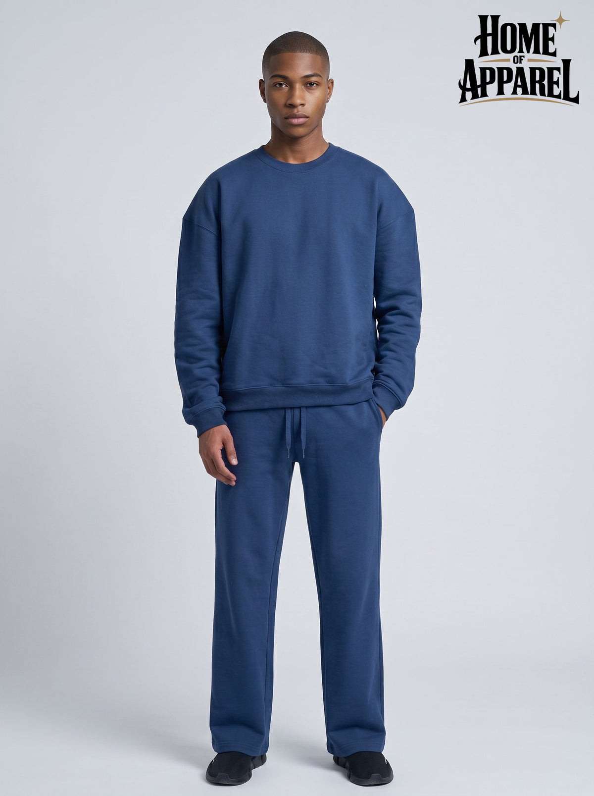 400 GSM Navy Oversized Cotton Terry Sweatsuit