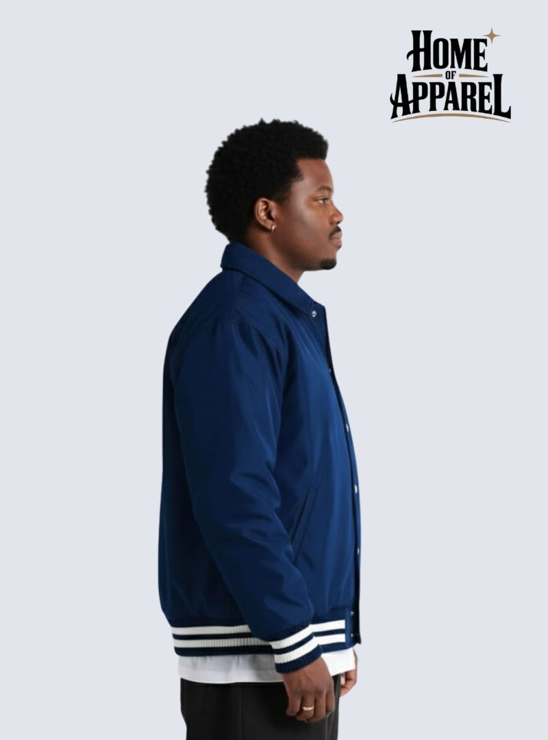 Shaka Wear Collared Varsity Jacket