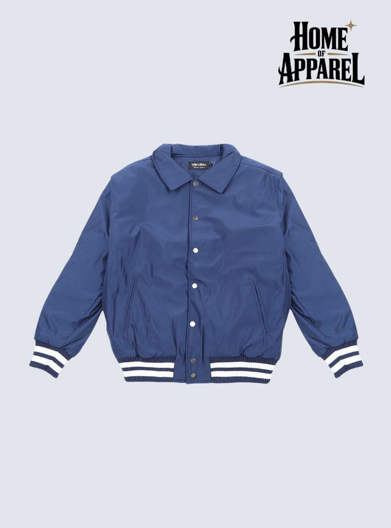Shaka Wear Collared Varsity Jacket