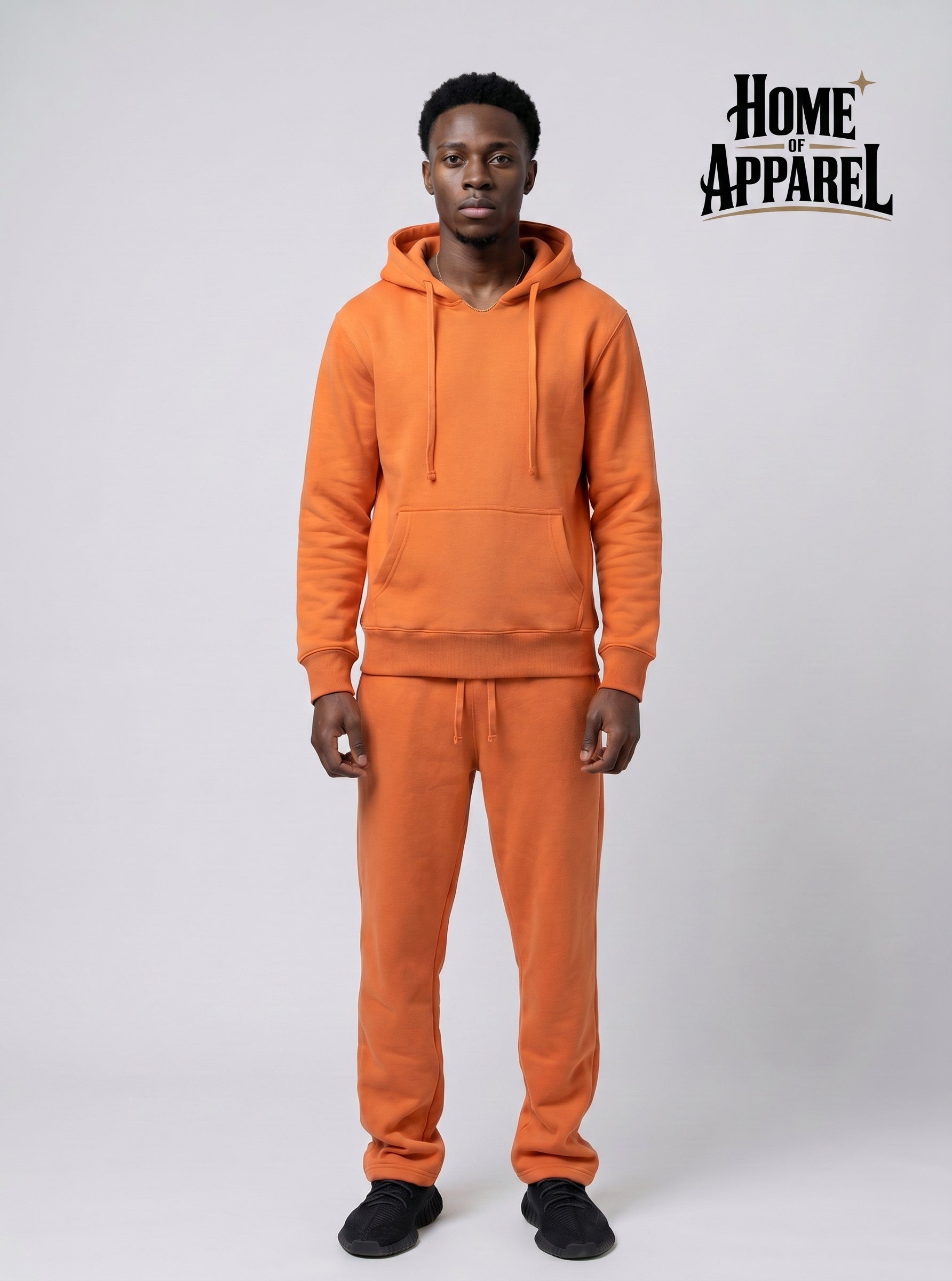 Orange Heavy Weight Cotton Fleece SweatSuit