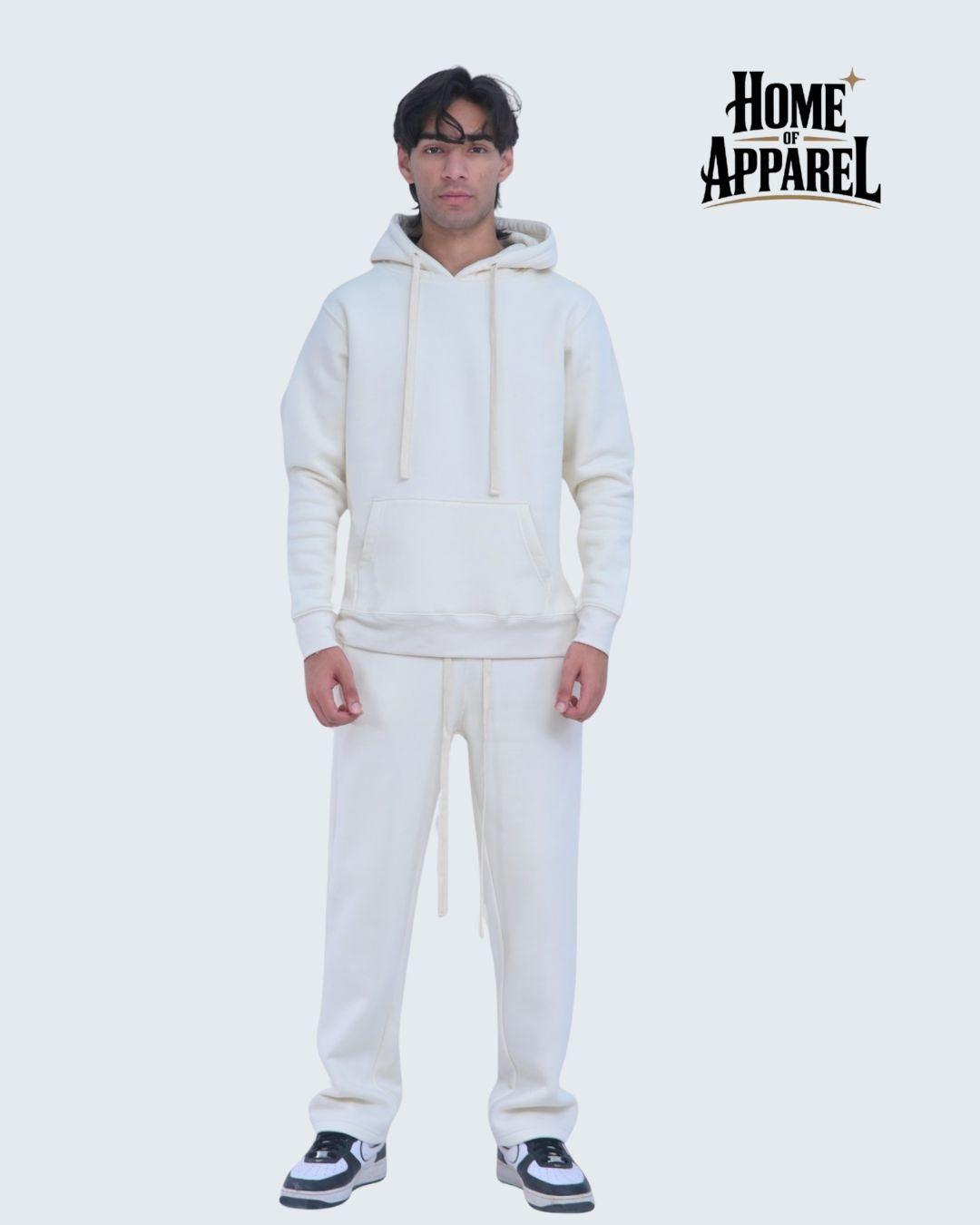 Off-White/Cream Heavy Weight Cotton Fleece SweatSuit