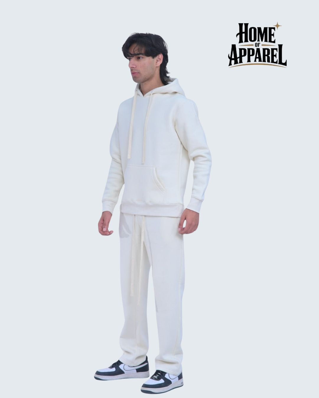 Off-White/Cream Heavy Weight Cotton Fleece SweatSuit