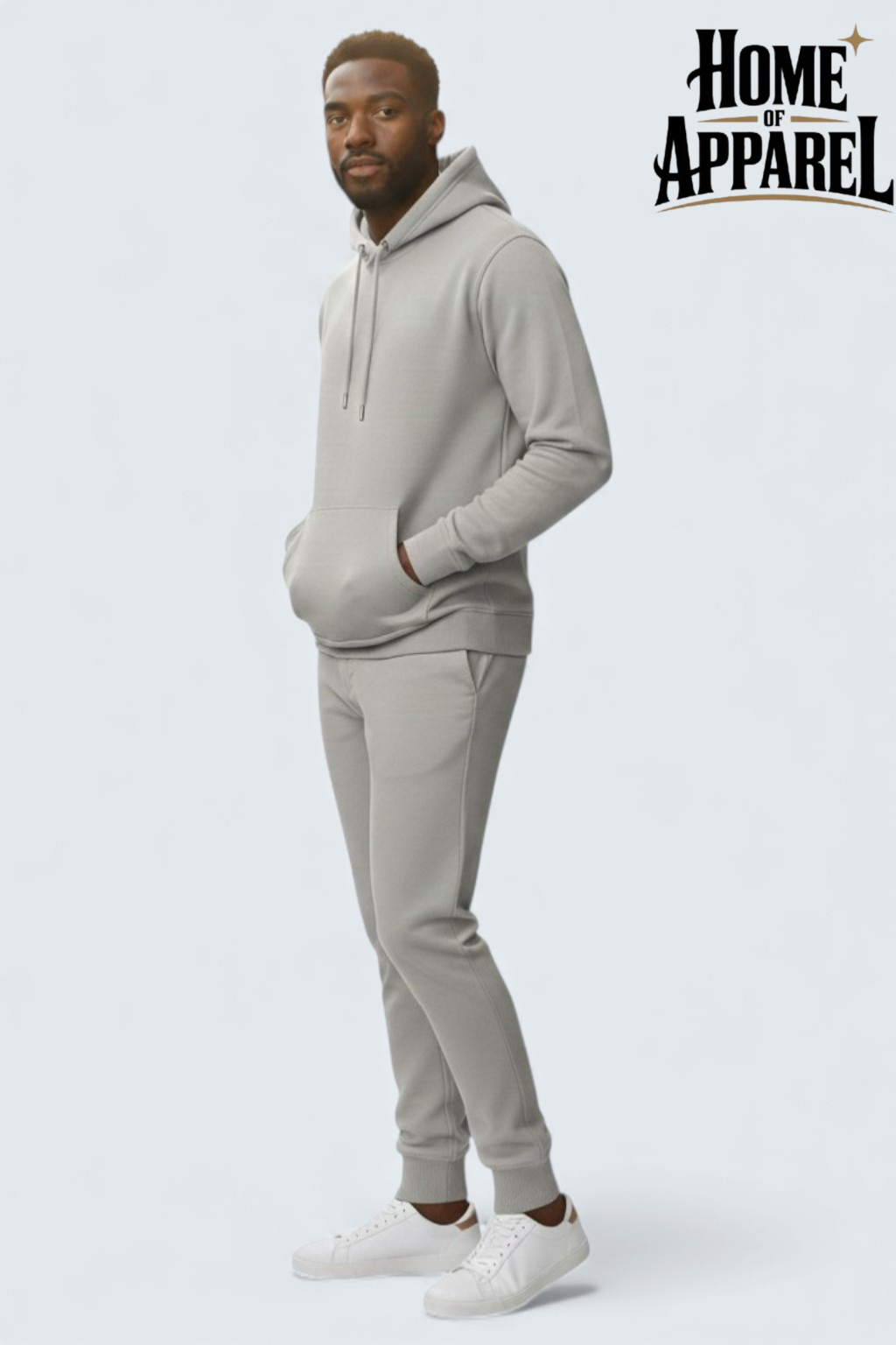 Light Grey Heavy Blend Fleece sweatsuit for Men | Men’s Grey Sweatsuit