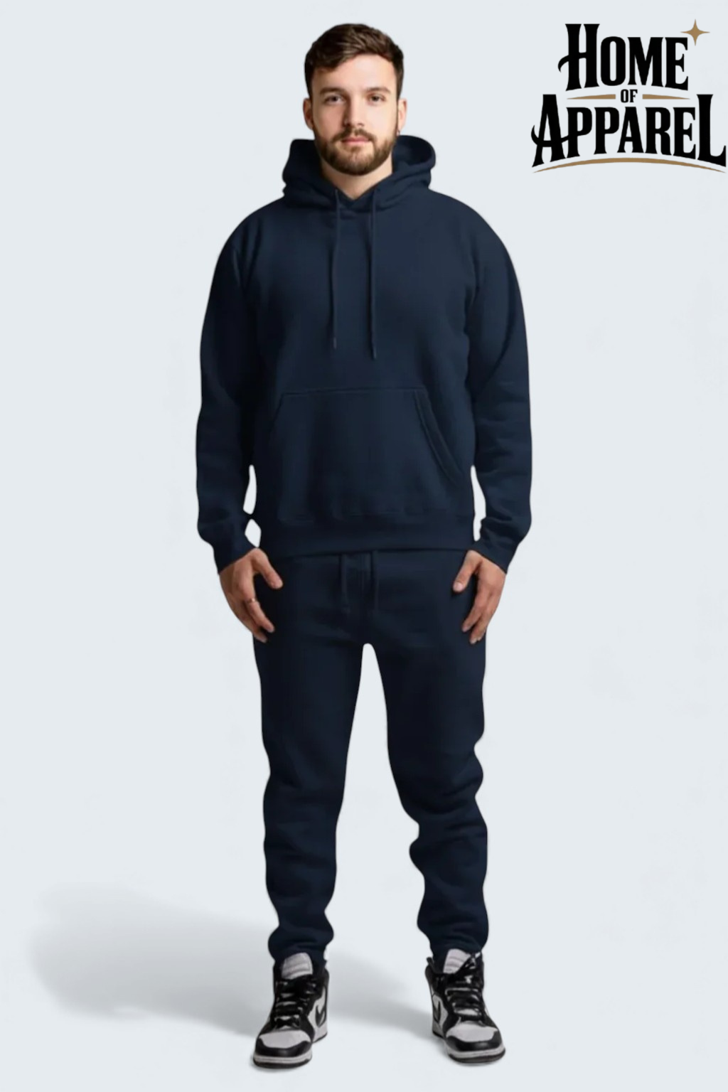 Navy Blue Heavy Blend Fleece Sweatsuit for Men | Men’s Navy Blue Sweatsuit