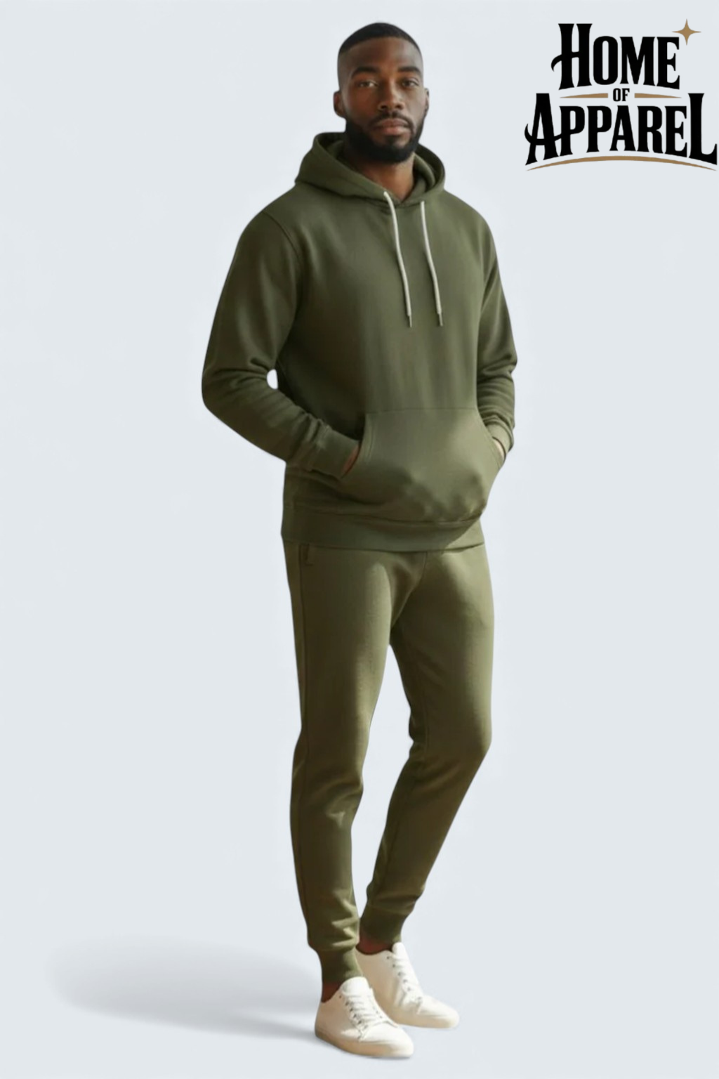 Olive Green Heavy Blend 380 GSM Fleece Sweat Suit | Dark Green Sweatsuit