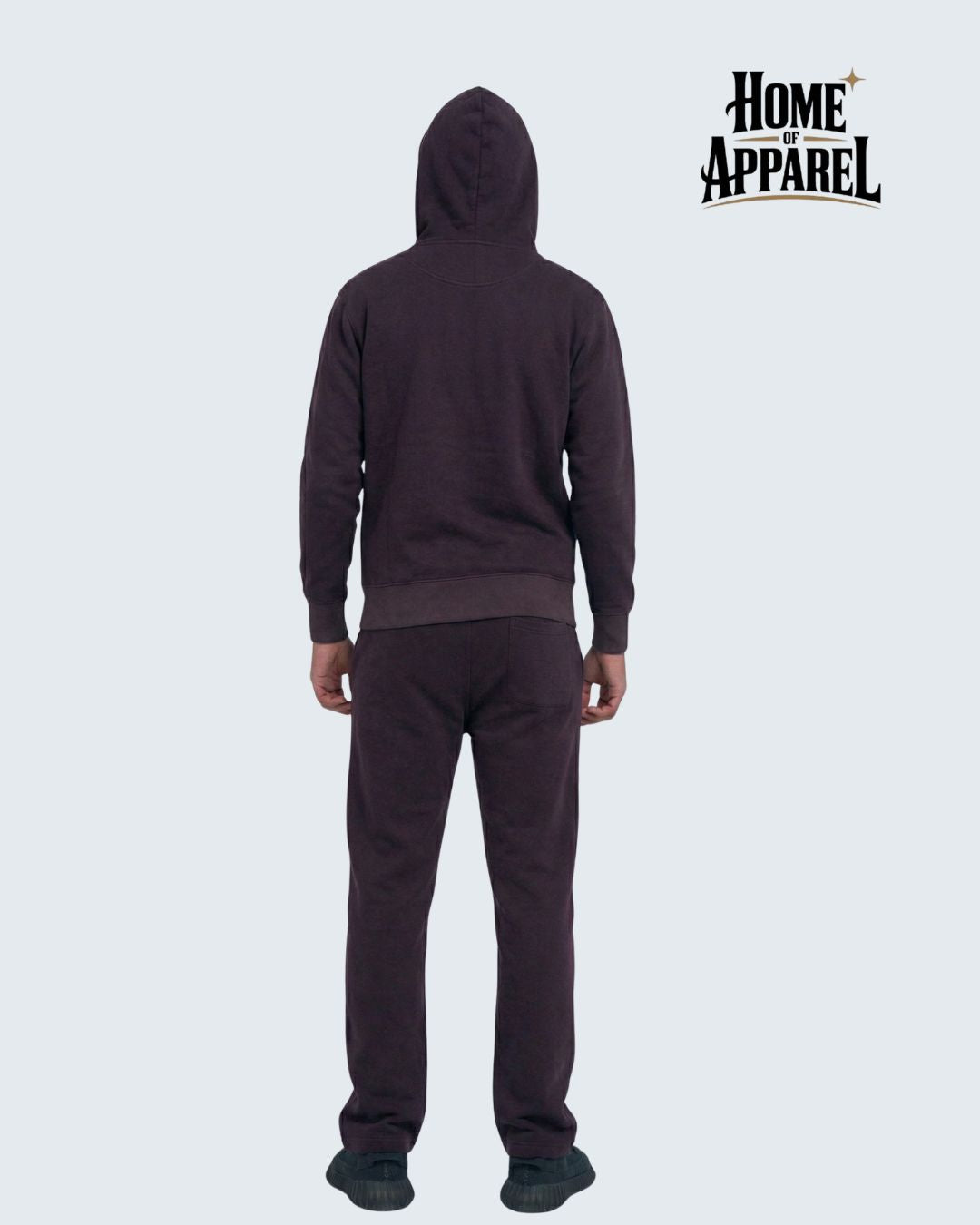 Dark Brown Sweatsuit - Full Zipper Heavy weight Cotton Fleece