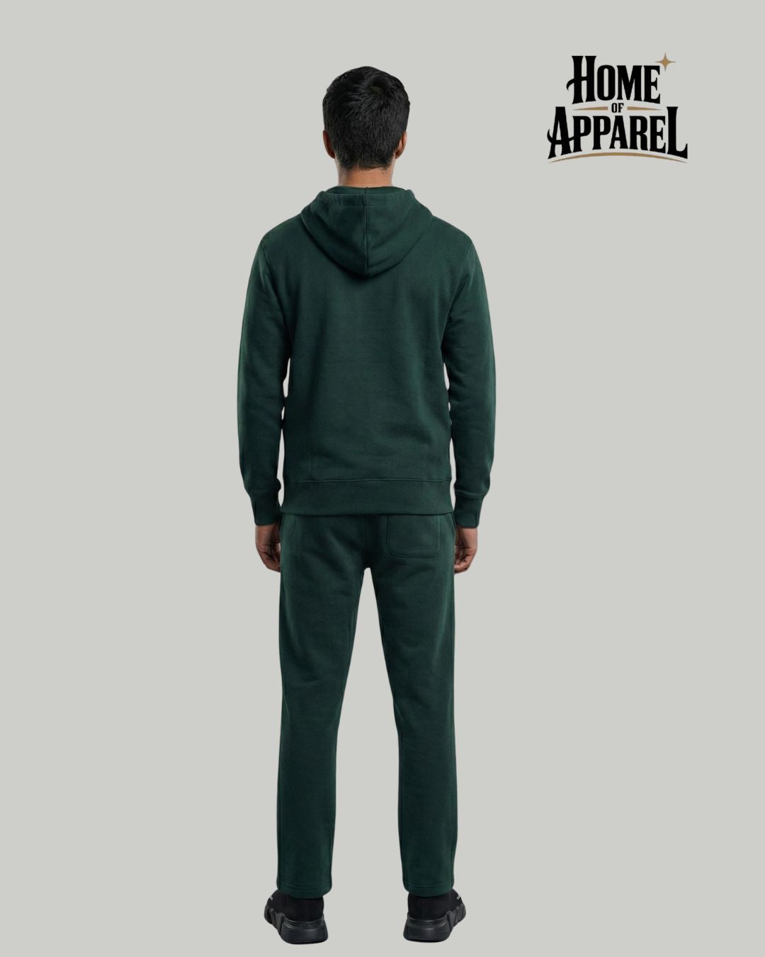 Green Sweatsuit - Full Zipper Cotton Fleece