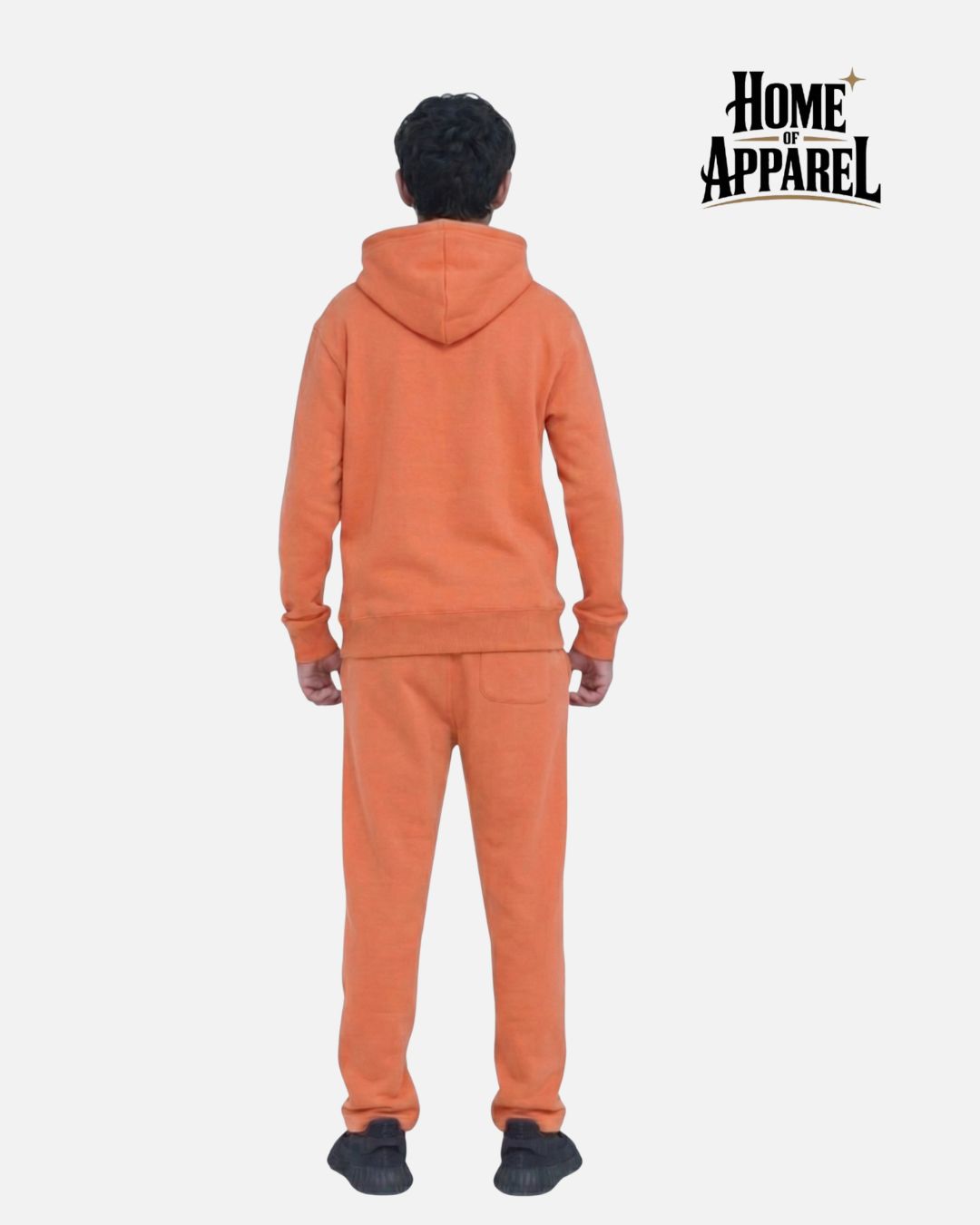 Orange Sweatsuit - Full Zipper Cotton Fleece