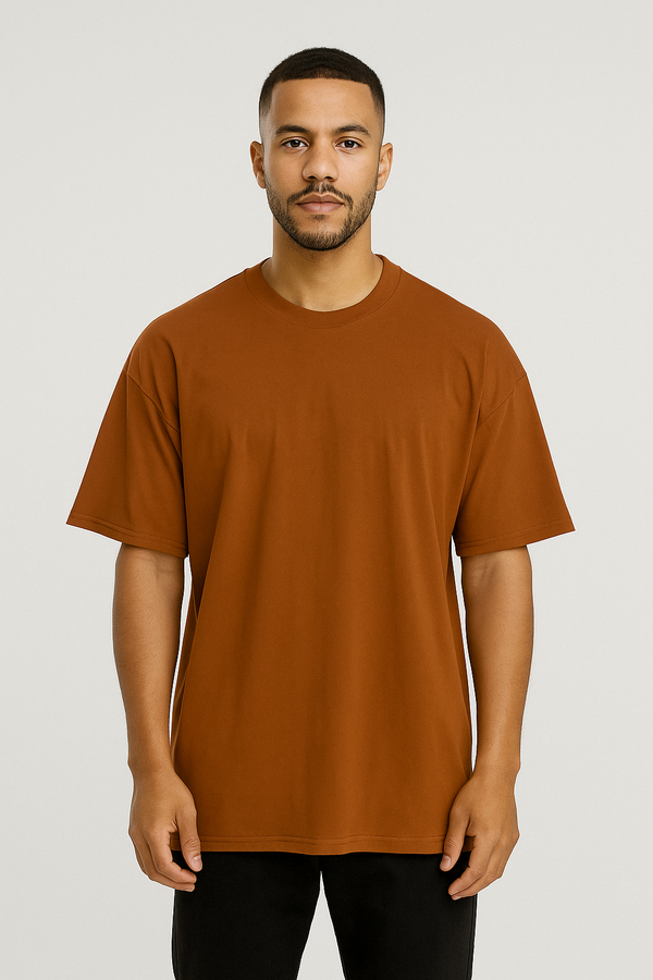 Round Neck brown t-shirt