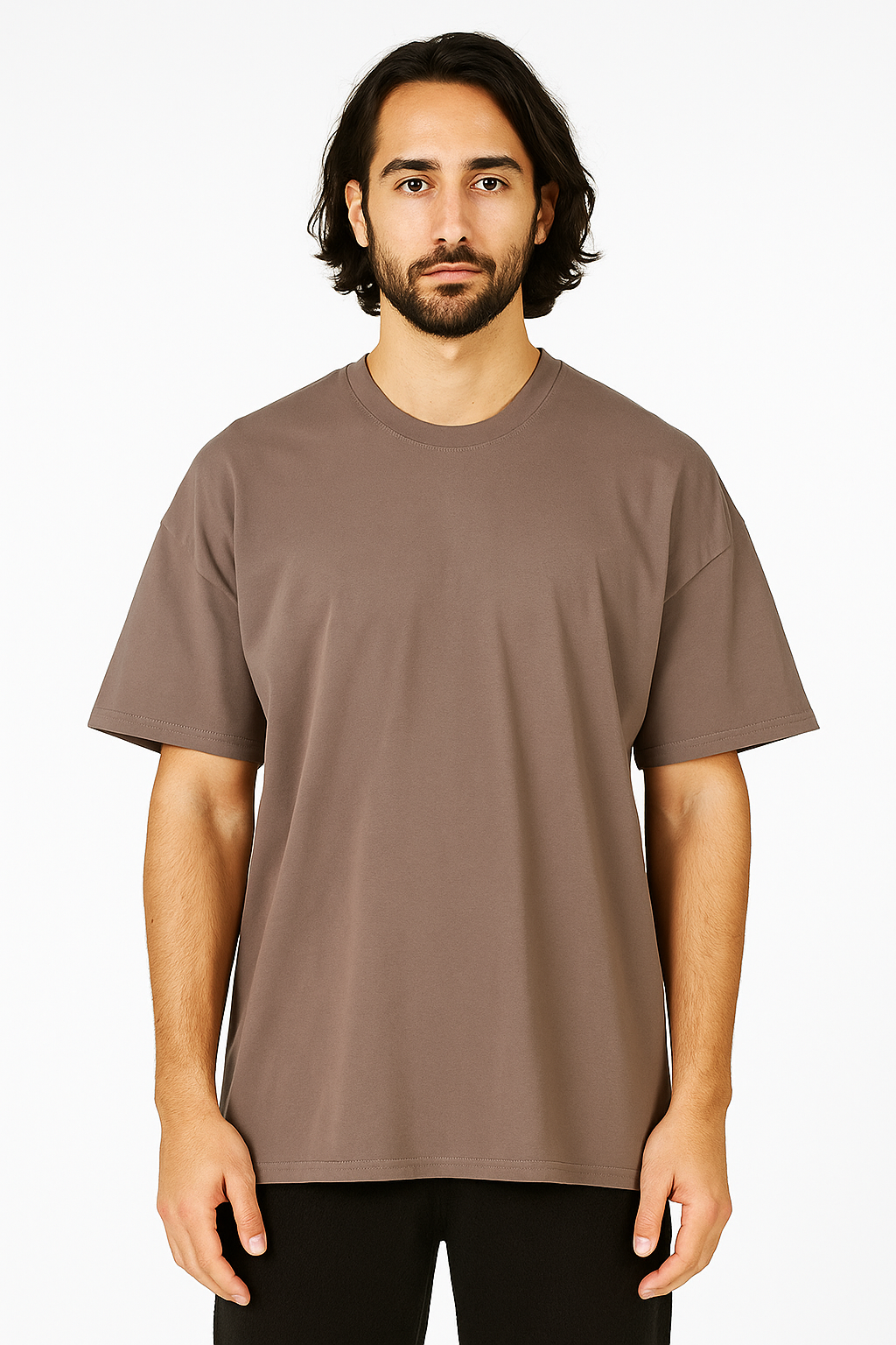 plain brown t-shirt for men