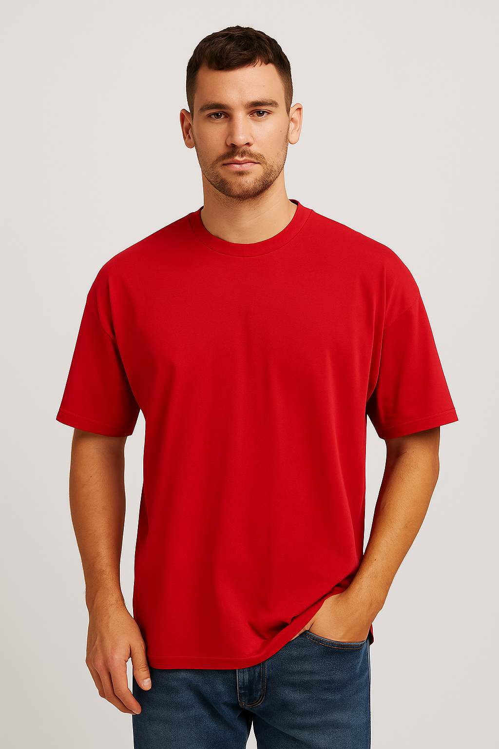 bright red t-shirt