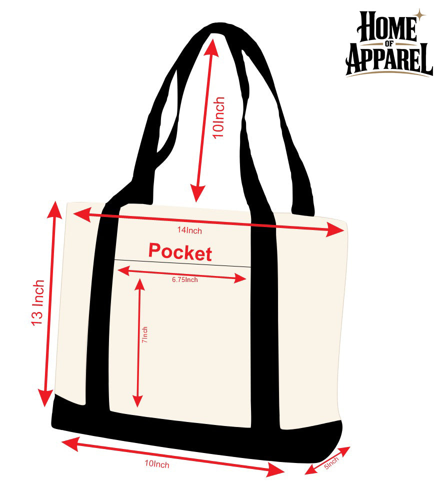 Self standing heavy duty Canvas Tote Bag 1064– Beige with Black Bottom & Straps, Zipper Closure, Multi-Compartment