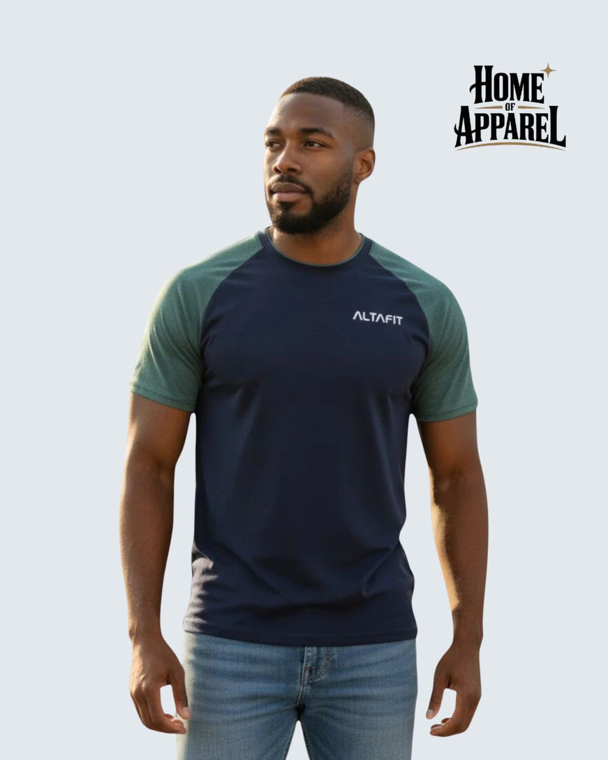 Cotton Jersey Contrast Raglan T-Shirt