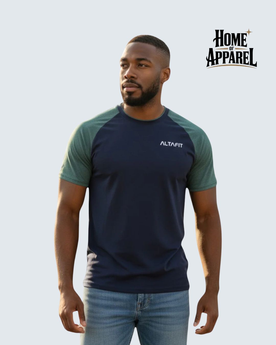 Cotton Jersey Contrast Raglan T-Shirt