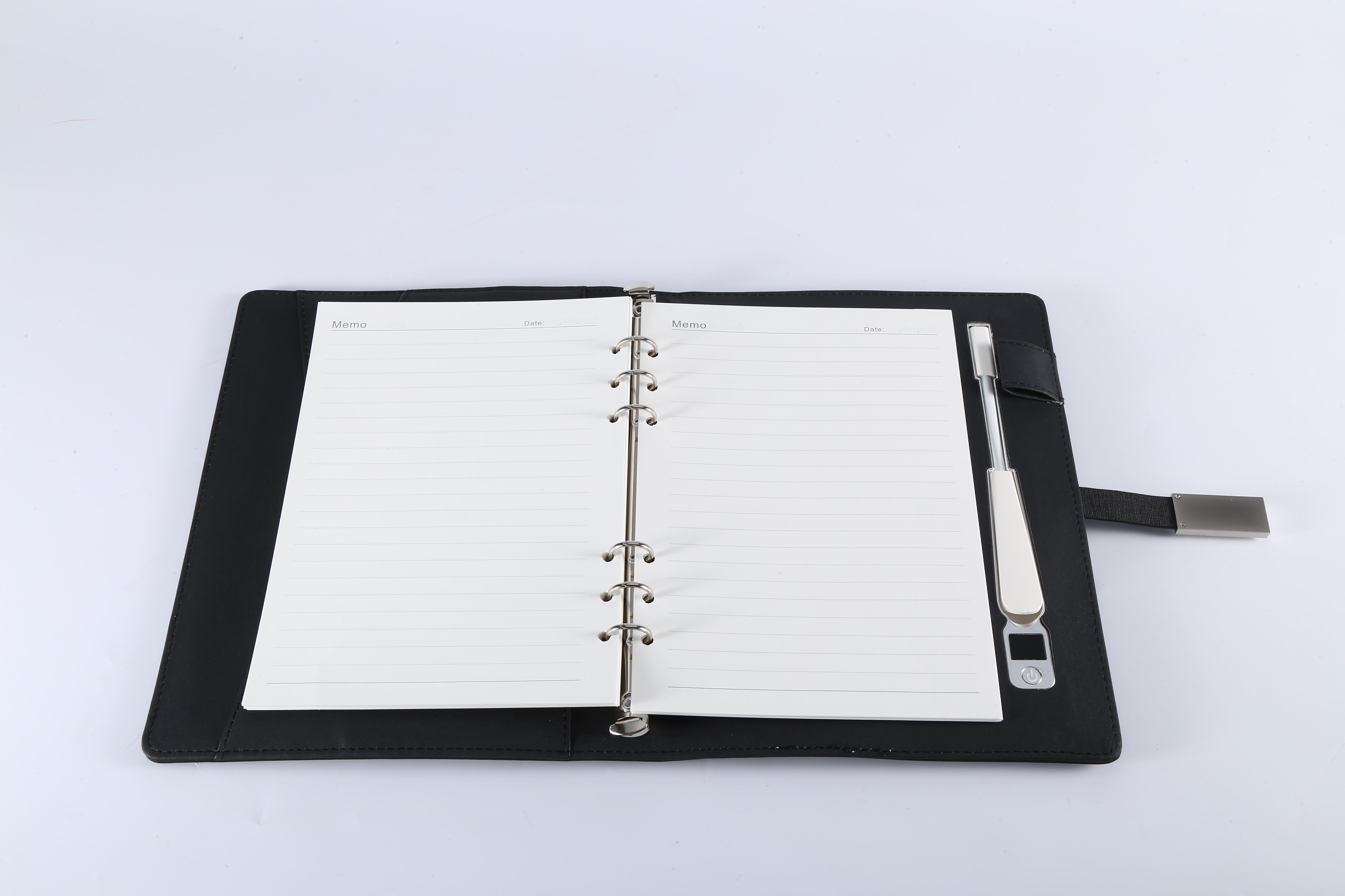Smart Notebook 2026-2027, Wireless Charger, Power Bank, LED Light, USB & Card Slots