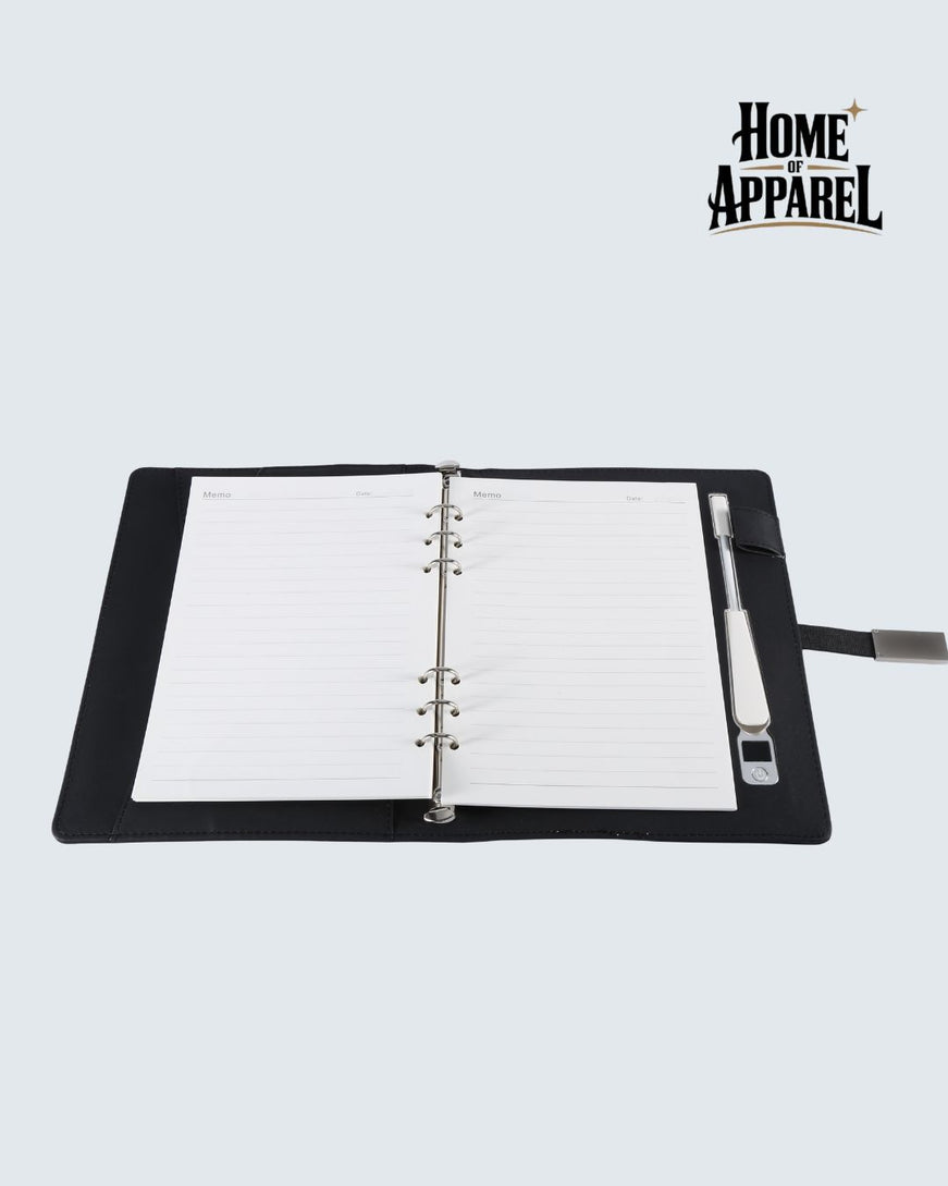 Smart Notebook 2026-2027, Wireless Charger, Power Bank, LED Light, USB & Card Slots
