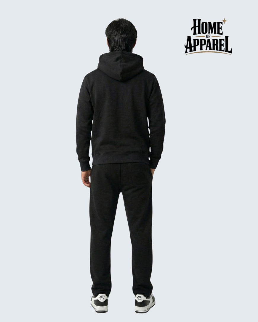 Premium Black Heavy Weight Cotton Fleece Sweatsuit