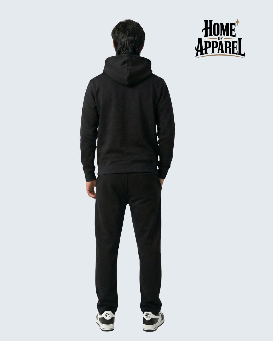 Premium Black Heavy Weight Cotton Fleece Sweatsuit