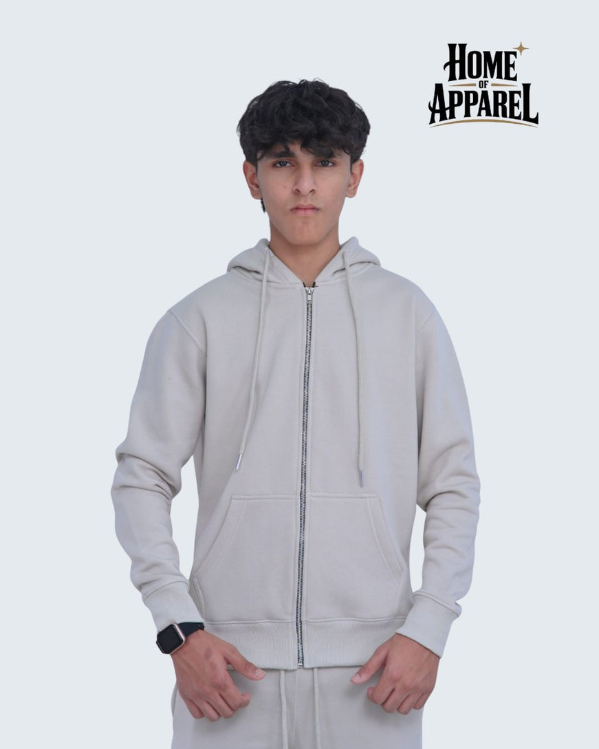 Heavy Weight  Cotton Fleece Zip Up Hoodies