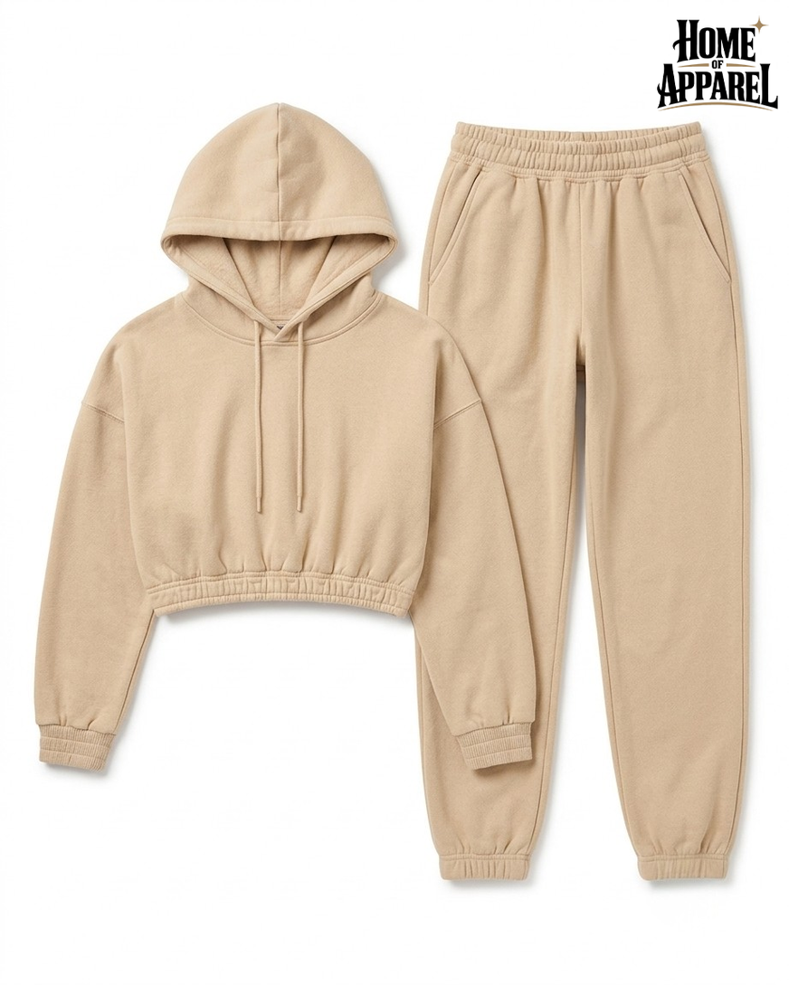 Crop Hoodie Set