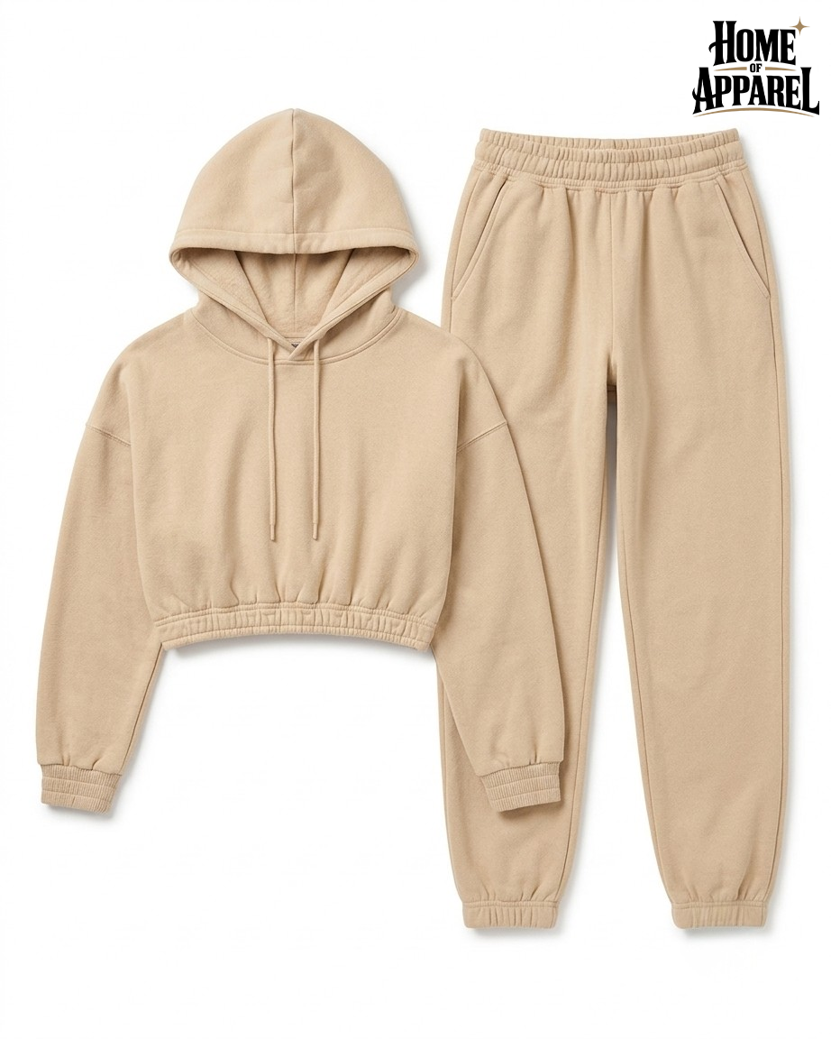 Crop Hoodie Set
