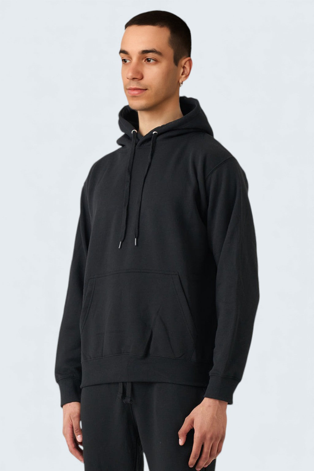 Black Heavy Blend Fleece Hoodie