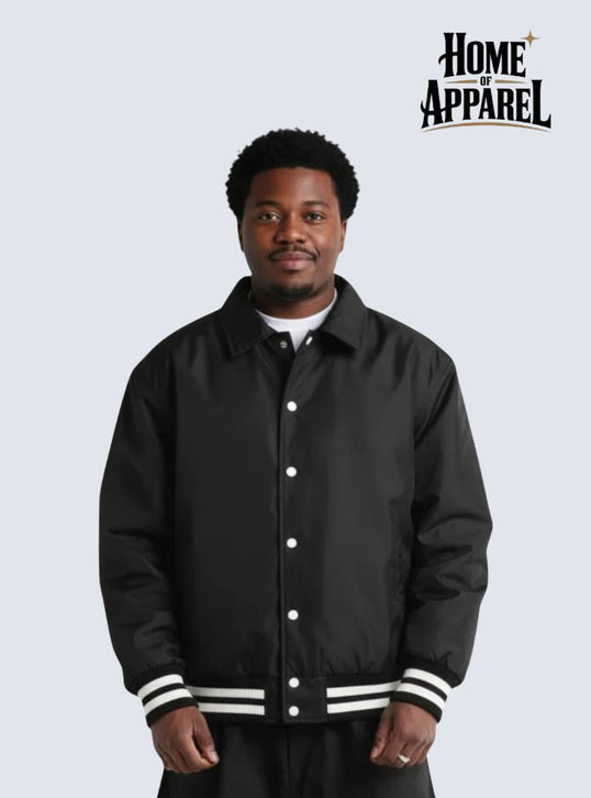 Shaka Wear Collared Varsity Jacket