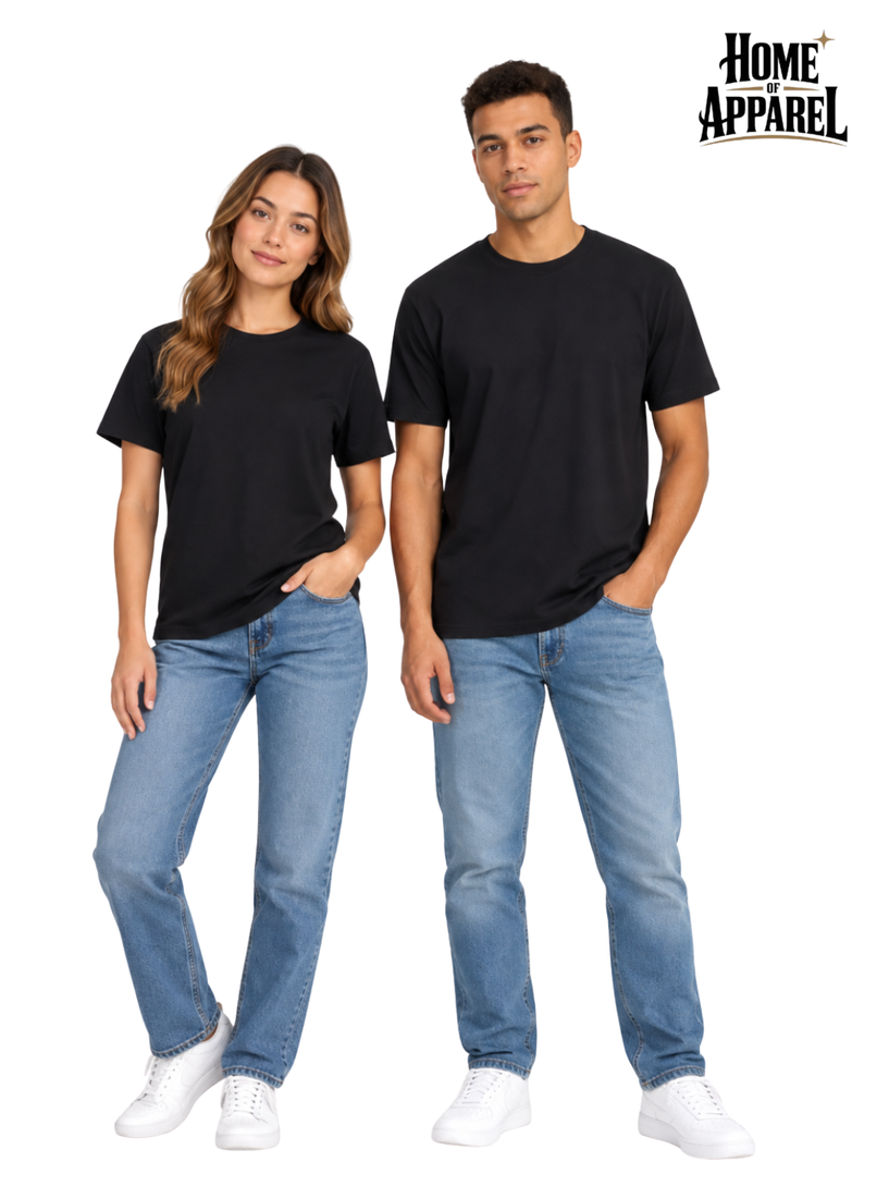 Black Combed Cotton T-Shirt, image 1