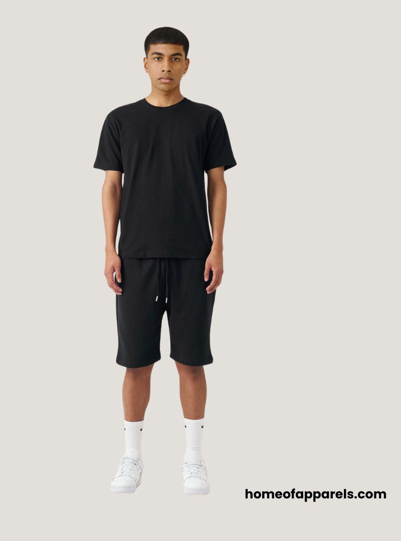 Black Premium Tech T-Shirt Short Set