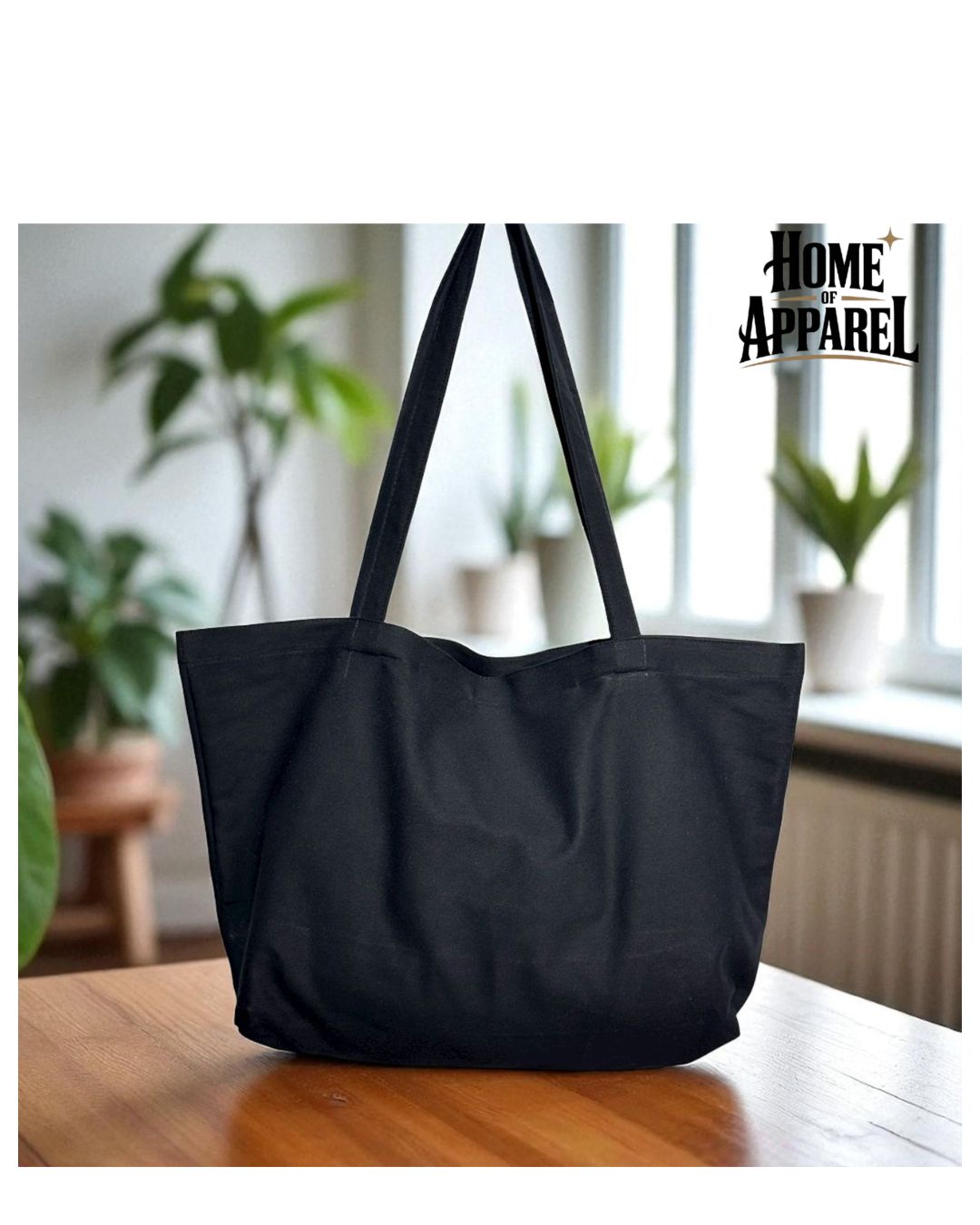 Customizable Black Tote Bag