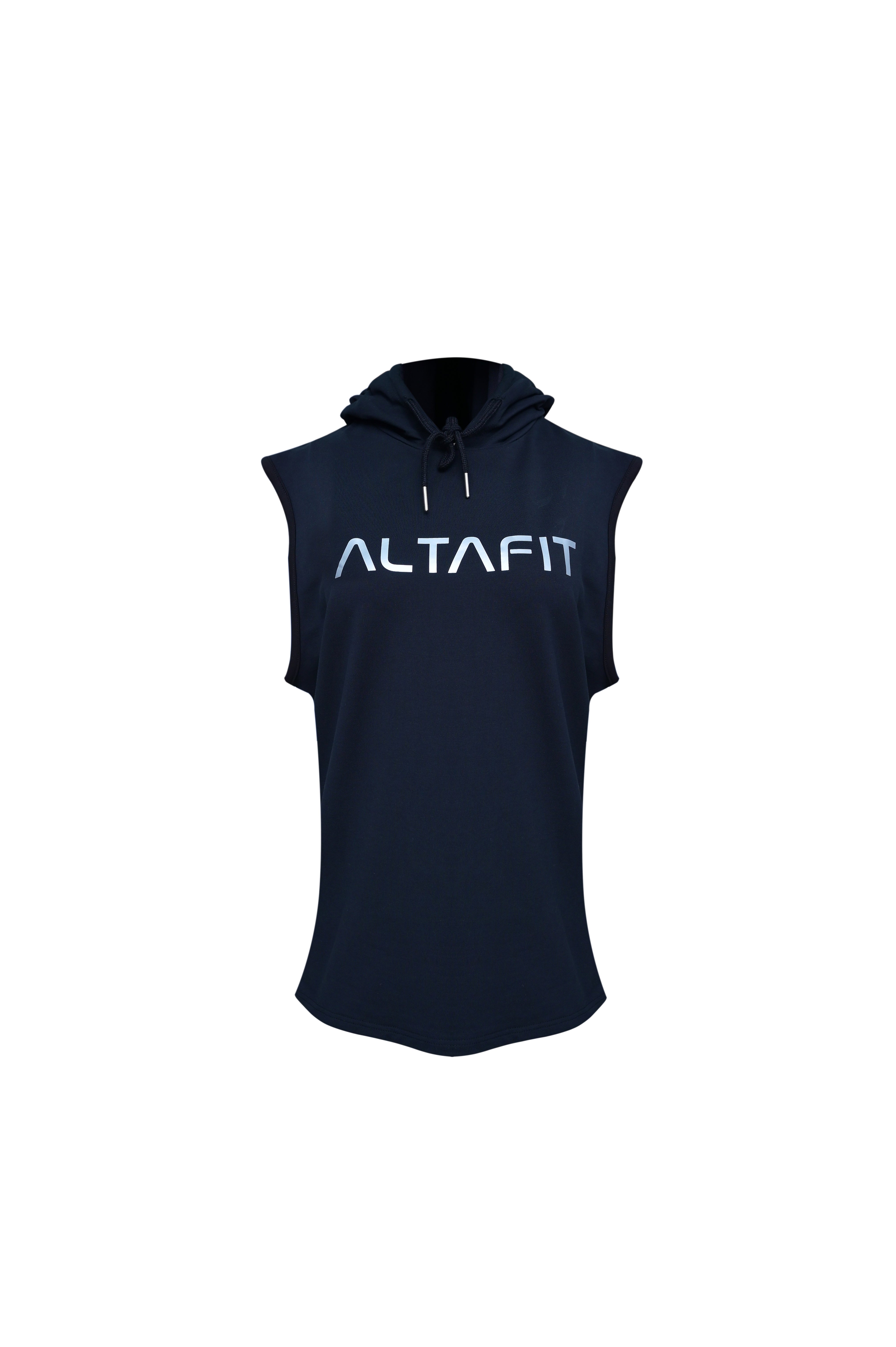 Lycra Terry Sleeveless Hoodie For Women