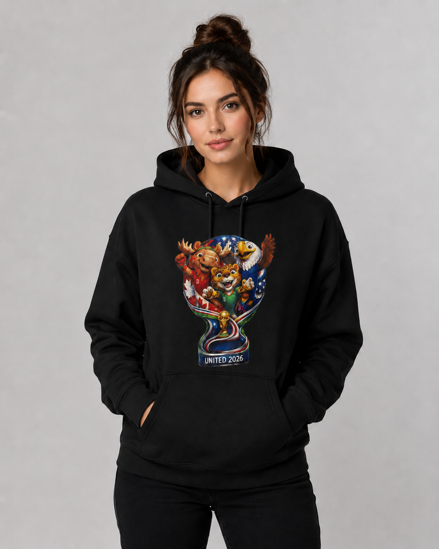 Soccer-Football Cup 2026 Hoodie | 300 GSM Cotton-Poly Fleece with Kangaroo Pocket