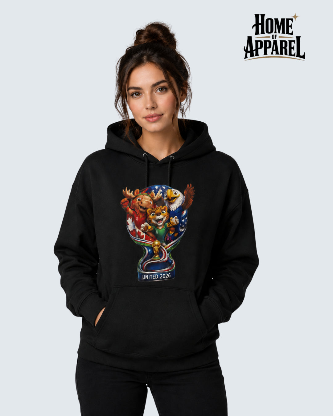 Soccer-Football Cup 2026 Hoodie | 300 GSM Cotton-Poly Fleece with Kangaroo Pocket