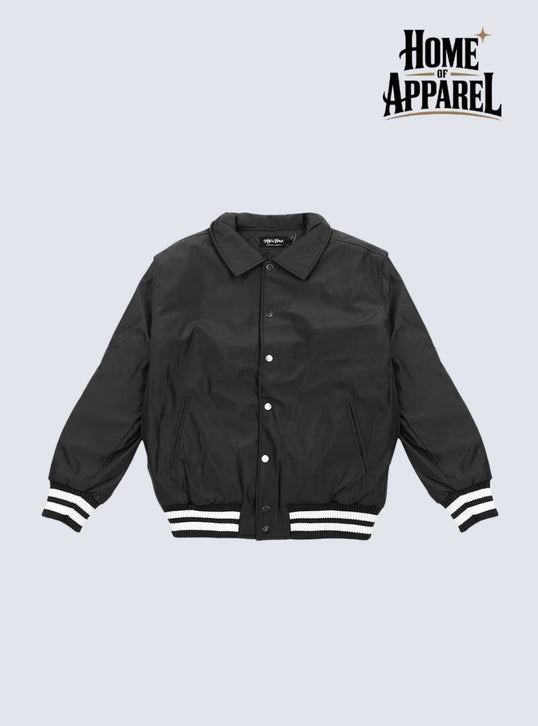 Shaka Wear Collared Varsity Jacket