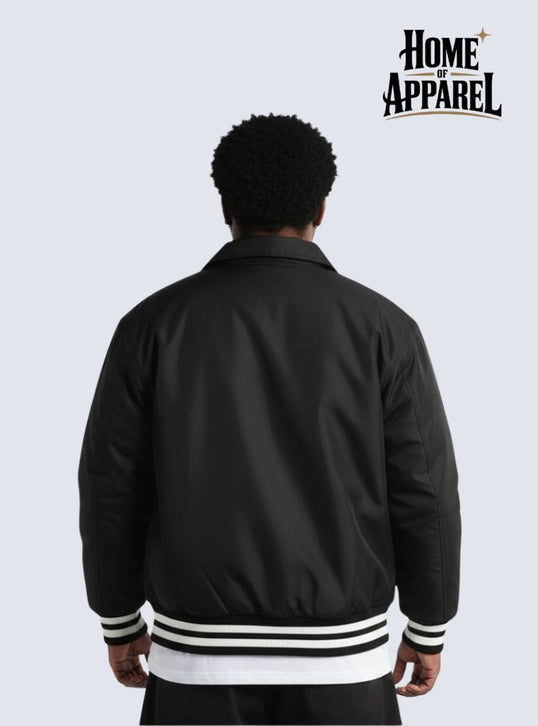 Shaka Wear Collared Varsity Jacket