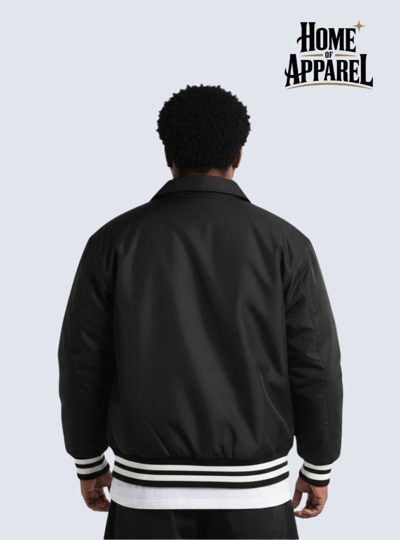 Shaka Wear Collared Varsity Jacket