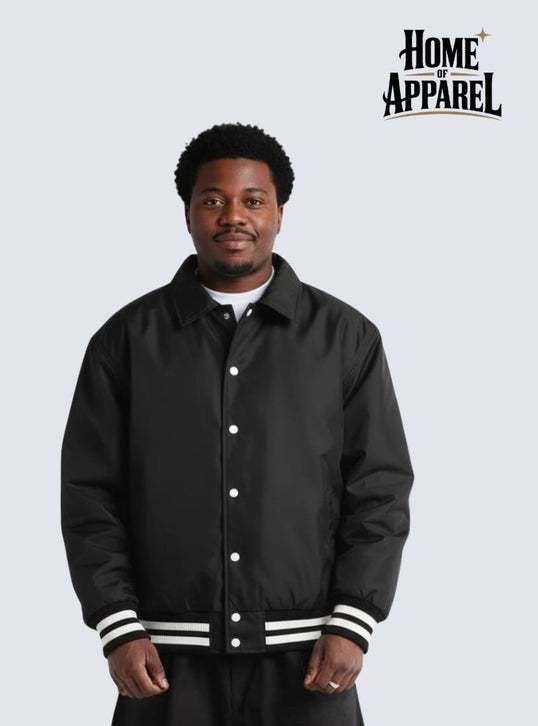 Shaka Wear Collared Varsity Jacket