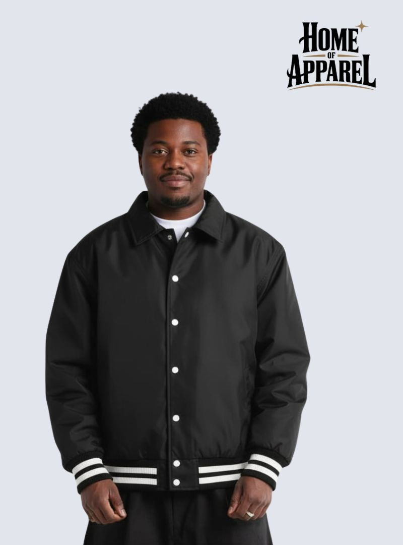 Shaka Wear Collared Varsity Jacket