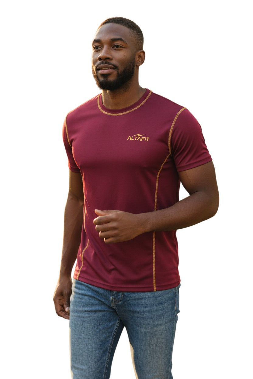 Contrast Stitch Dri Fit Mesh T-Shirt