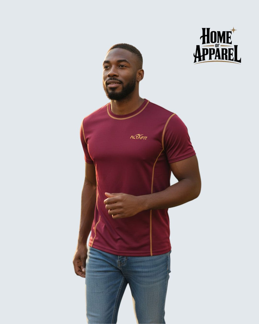 Contrast Stitch Dri Fit Mesh T-Shirt