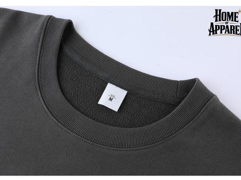Oversized cotton terry crewneck sweatshirt, image 4