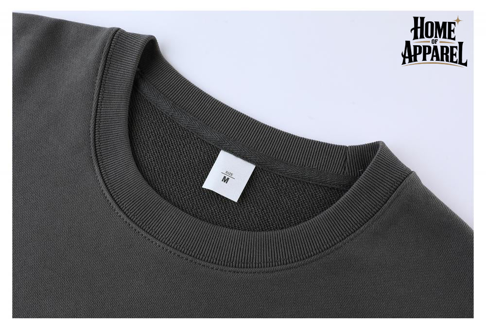 Oversized cotton terry crewneck sweatshirt, image 4