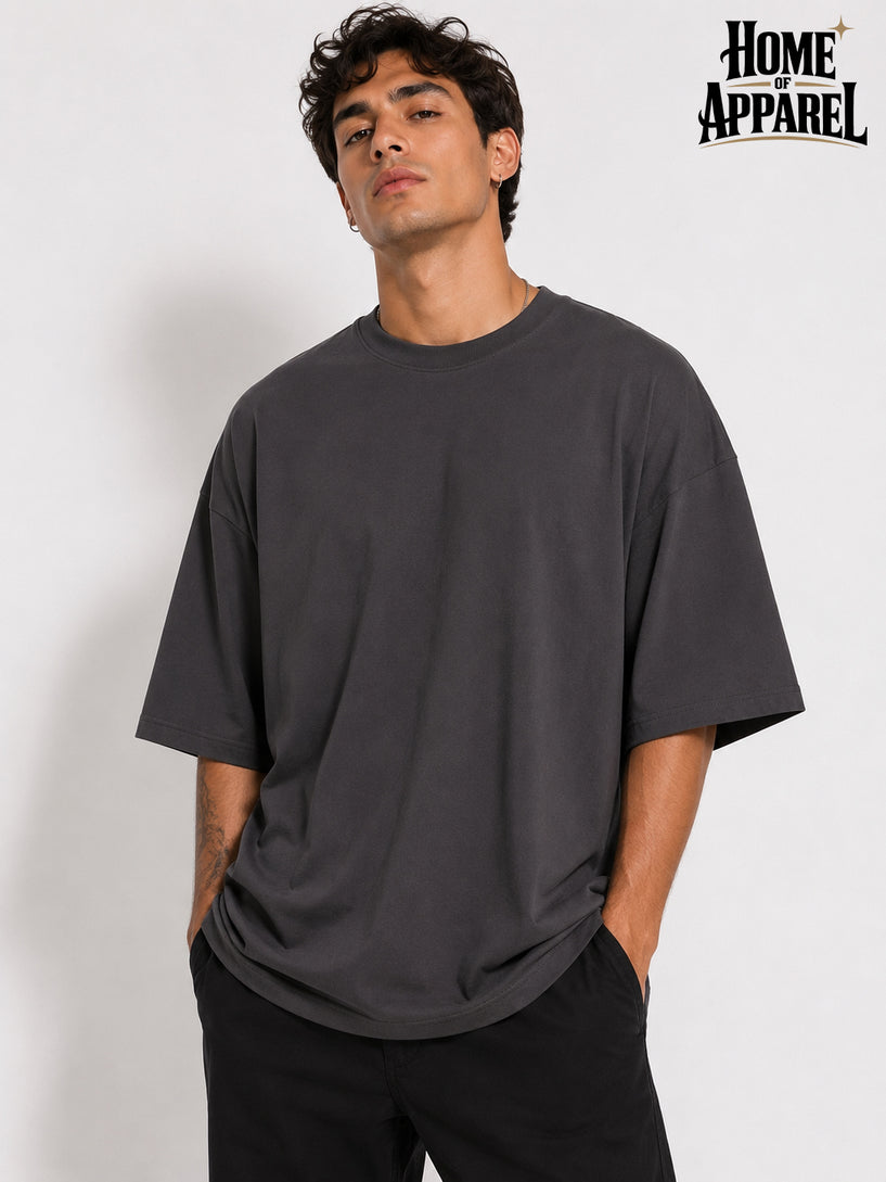 Charcoal Grey Oversized Garment Dye Tshirt