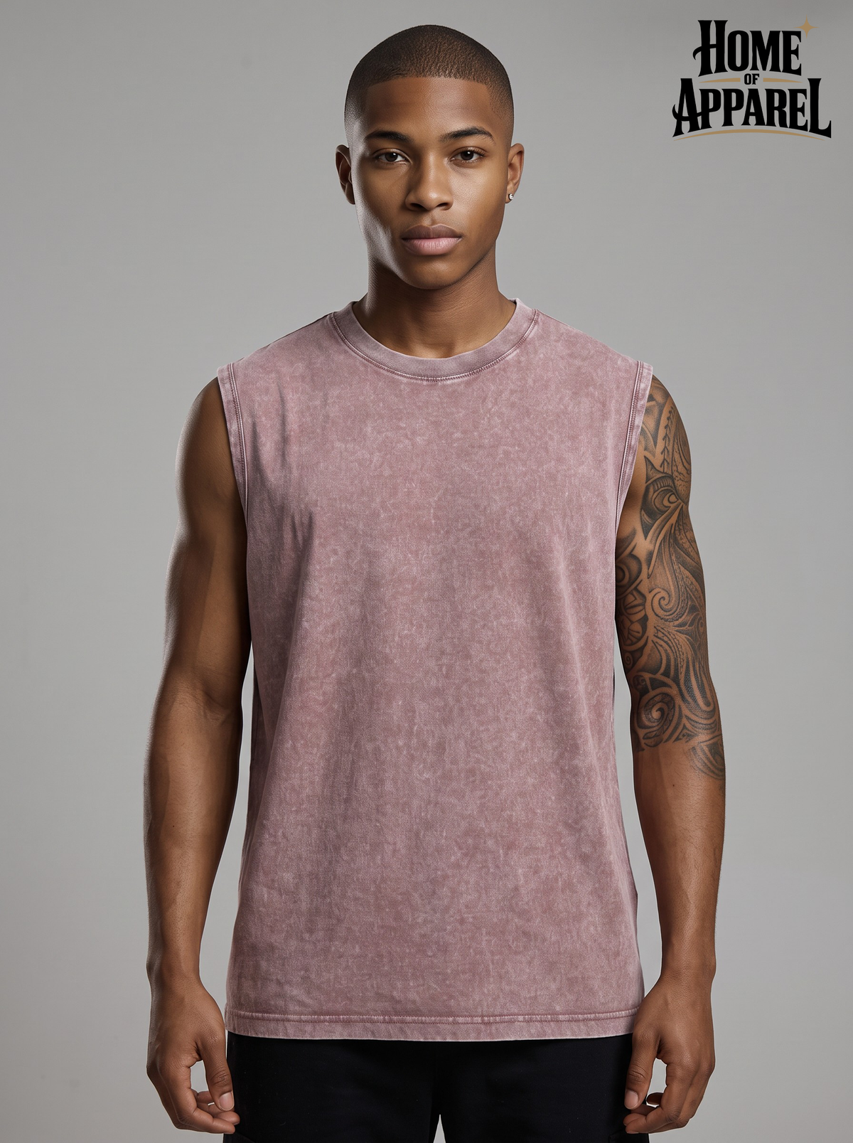 7.4oz Men’s Vintage Washed Sleeveless Tank Top – 100% Cotton Gym & Casual Vest