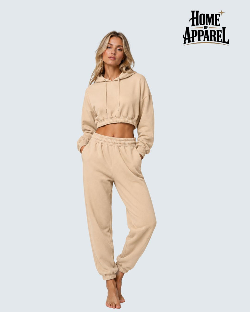 Crop Hoodie Set